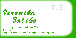 veronika baliko business card