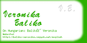 veronika baliko business card